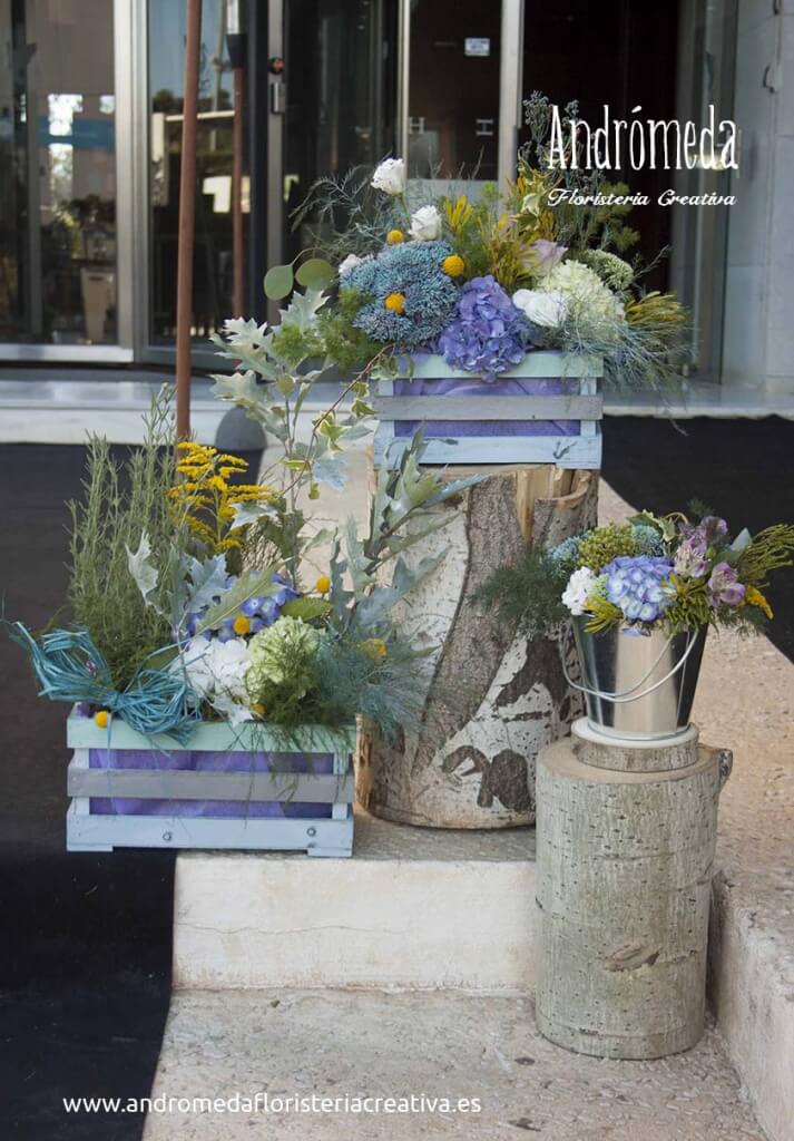 Decoración de boda azul