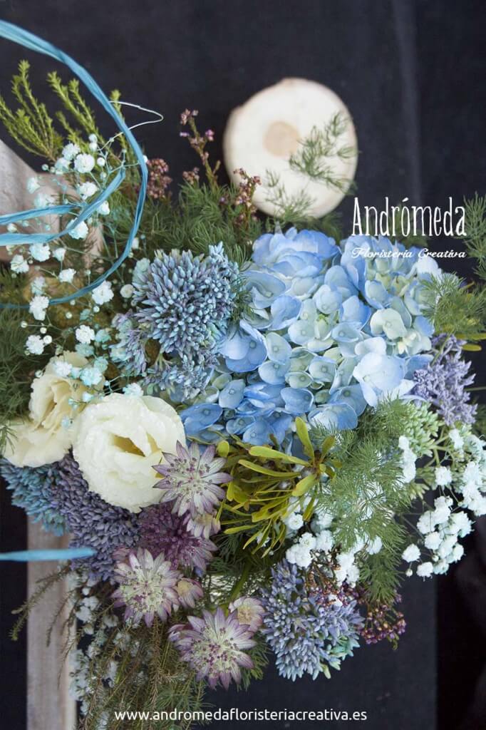 Decoración de boda azul