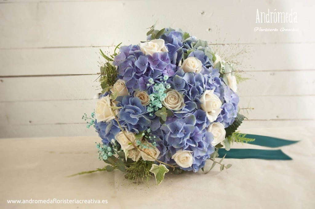 ramo de novia azul