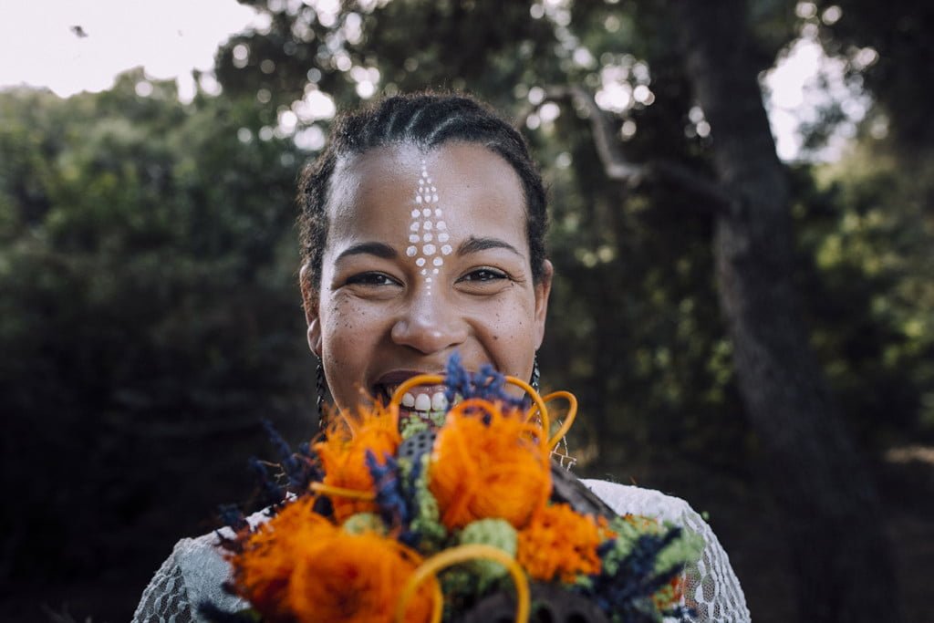 Ramo de novia seco estilo africano