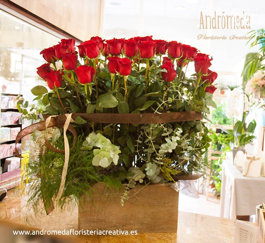 centros de rosas rojas