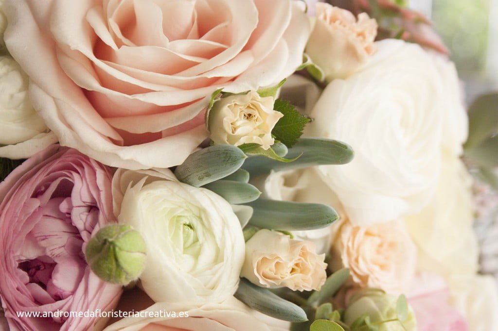 ramo de novia con plantas crasas