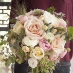 ramo de novia con plantas crasas