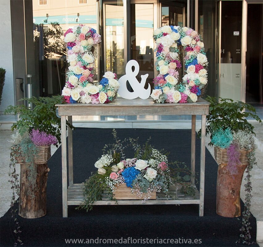 letras de flores