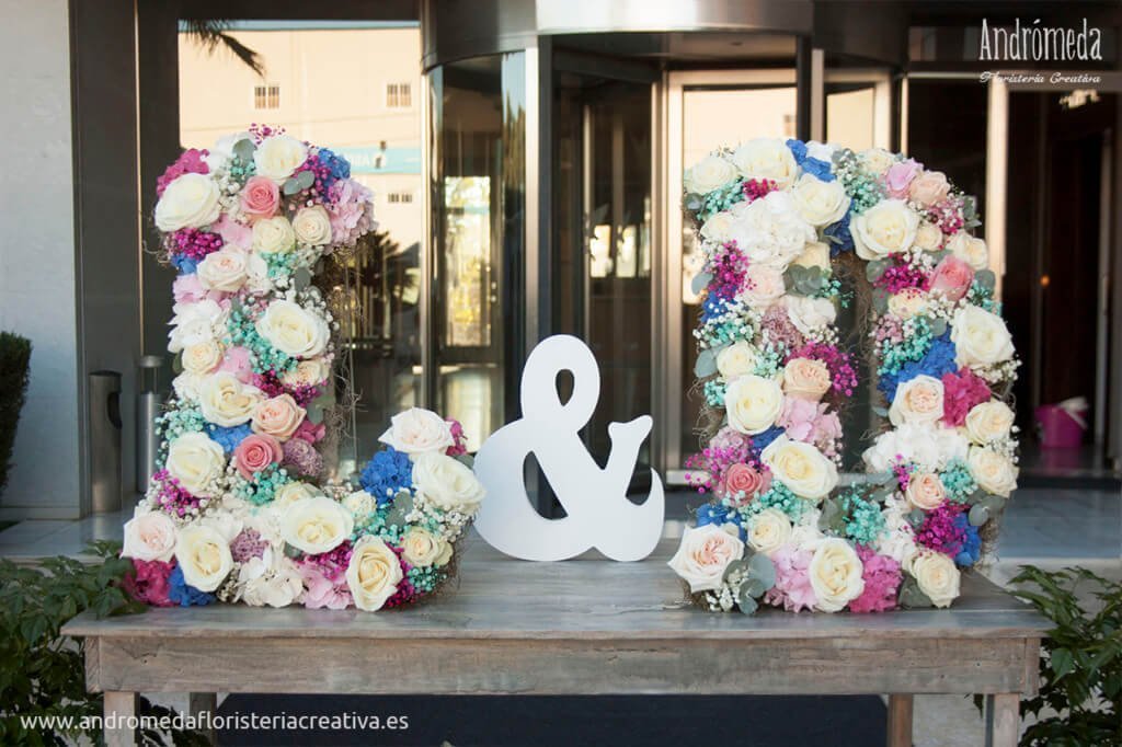 letras de flores naturales