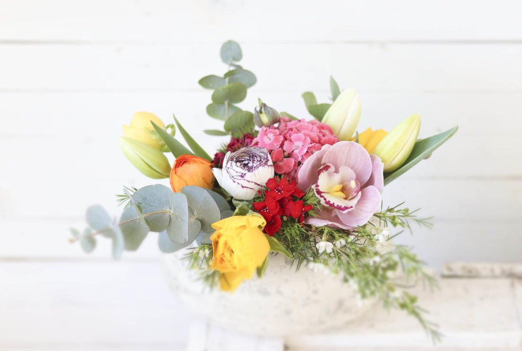 como cuidar un centro de flores