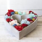corazon de flores pereservadas