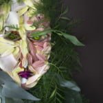 retrato con flores