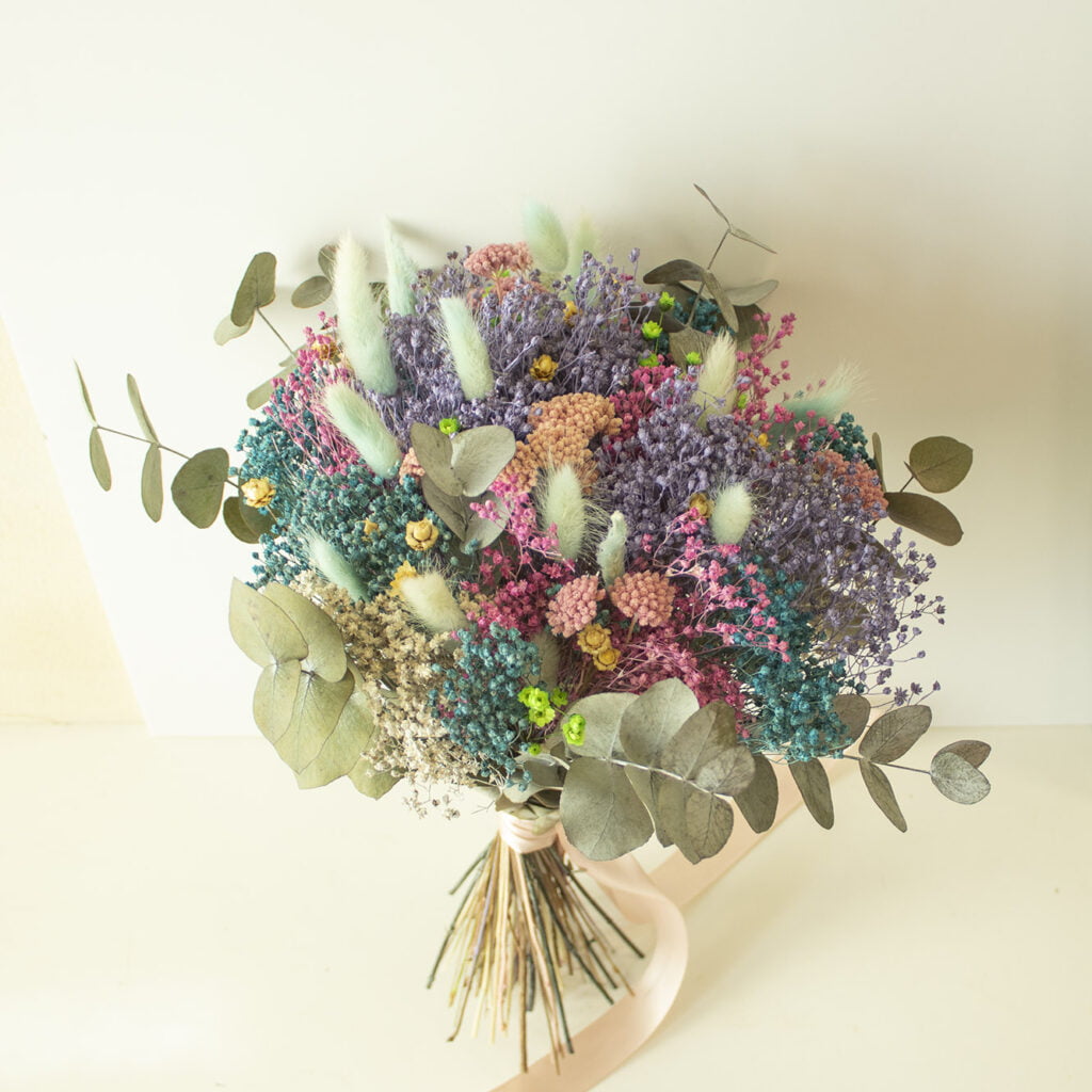 Poet, bouquet de flores secas y preservadas